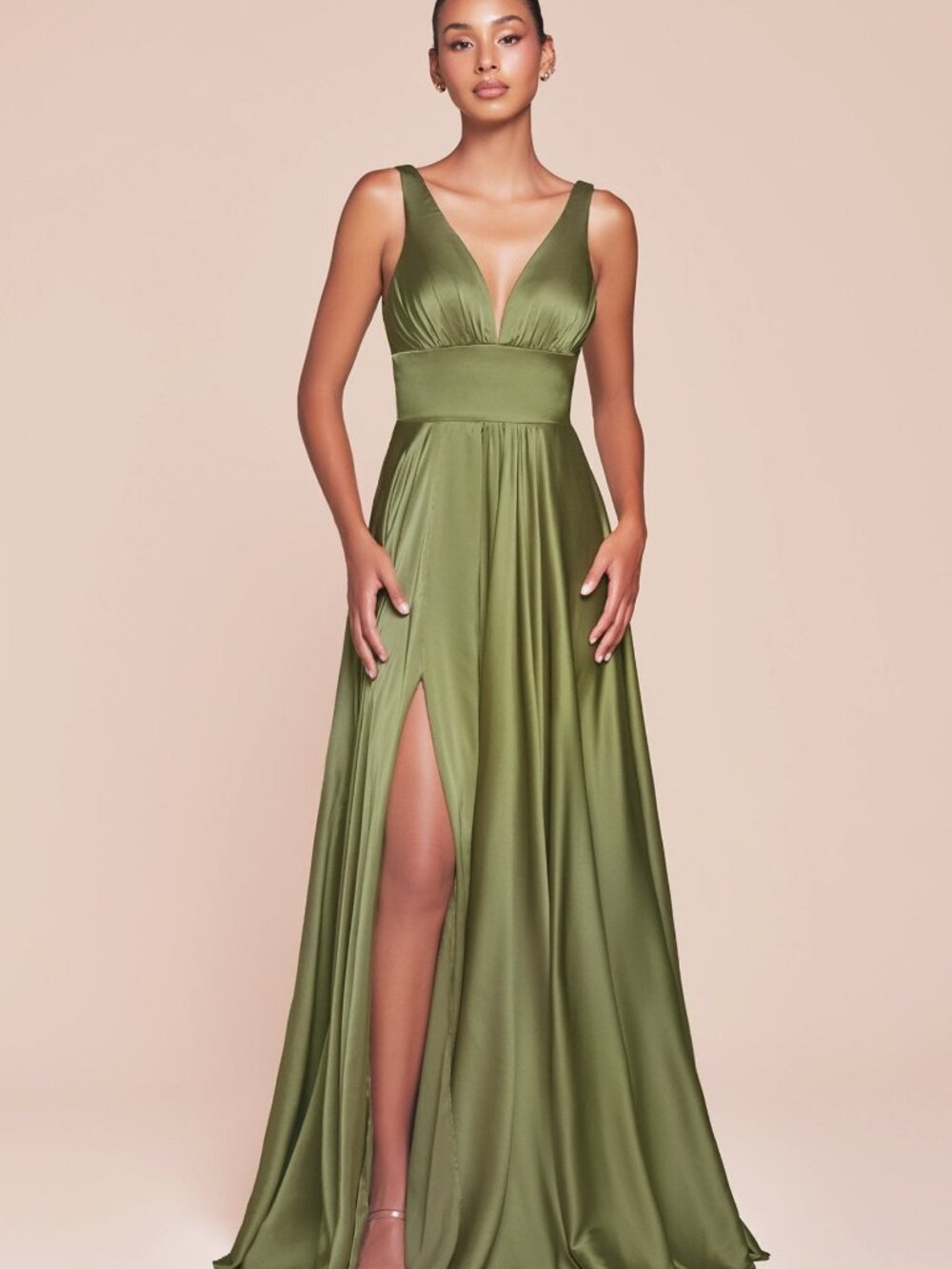 NEW GREENERY Evening Gown Floor Length Formal Elegant Stunning 7469